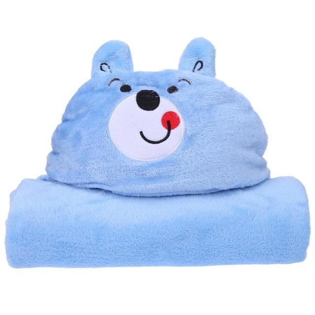 Newborn Baby Bathrobe Pajamas Cute Animal Cartoon Infants Kids Blanket Hooded Bathrobe Sleepers Toddler Comfortable Bath Towel