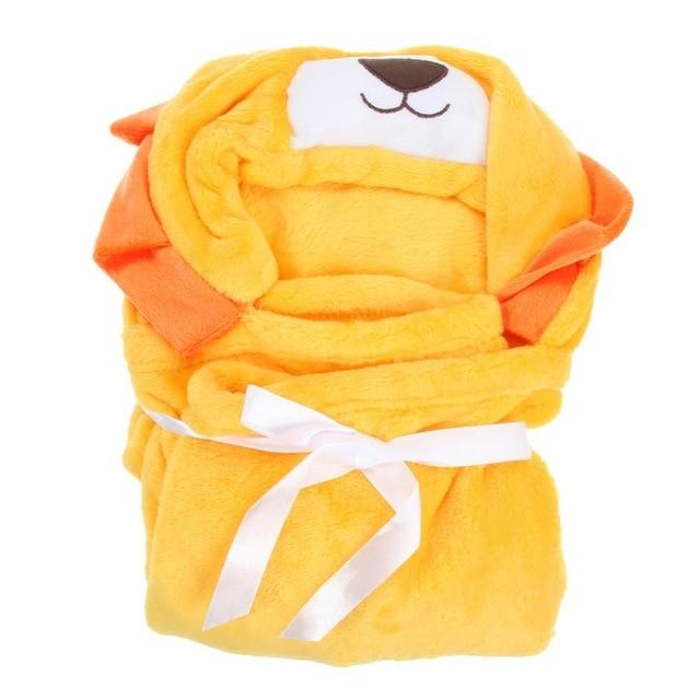Newborn Baby Bathrobe Pajamas Cute Animal Cartoon Infants Kids Blanket Hooded Bathrobe Sleepers Toddler Comfortable Bath Towel
