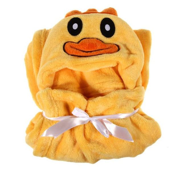 Newborn Baby Bathrobe Pajamas Cute Animal Cartoon Infants Kids Blanket Hooded Bathrobe Sleepers Toddler Comfortable Bath Towel