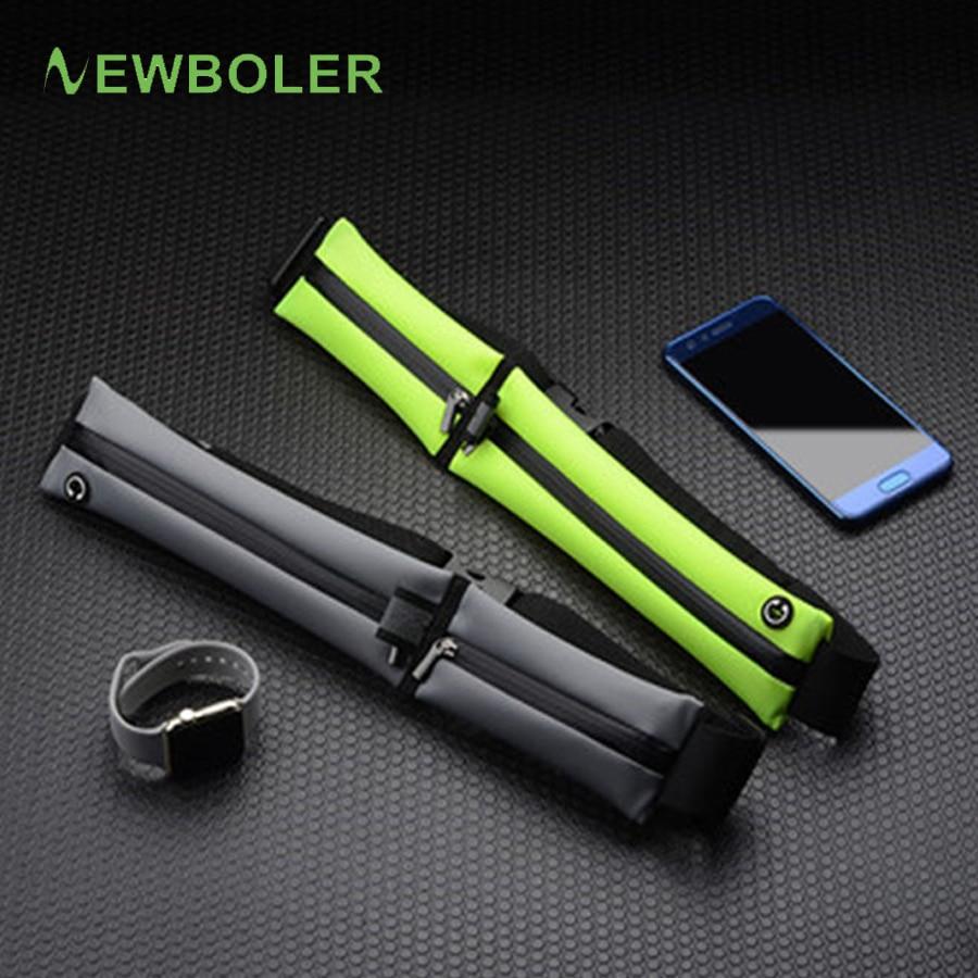NEWBOLER Running Belt Bag Sport Hidden Waist Band Men Women Trail Running Jogging Belly Bags For Phone Gym Fitness Accessories