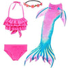 2019 New Girls Swimsuit Mermaid Tails for Swimming Princess Bikini Bathing Suit Set for 3-12Y(No Monofin)