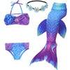 2019 New Girls Swimsuit Mermaid Tails for Swimming Princess Bikini Bathing Suit Set for 3-12Y(No Monofin)