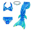 2019 New Girls Swimsuit Mermaid Tails for Swimming Princess Bikini Bathing Suit Set for 3-12Y(No Monofin)