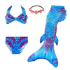 2019 New Girls Swimsuit Mermaid Tails for Swimming Princess Bikini Bathing Suit Set for 3-12Y(No Monofin)