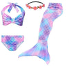 2019 New Girls Swimsuit Mermaid Tails for Swimming Princess Bikini Bathing Suit Set for 3-12Y(No Monofin)