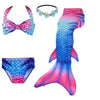 2019 New Girls Swimsuit Mermaid Tails for Swimming Princess Bikini Bathing Suit Set for 3-12Y(No Monofin)