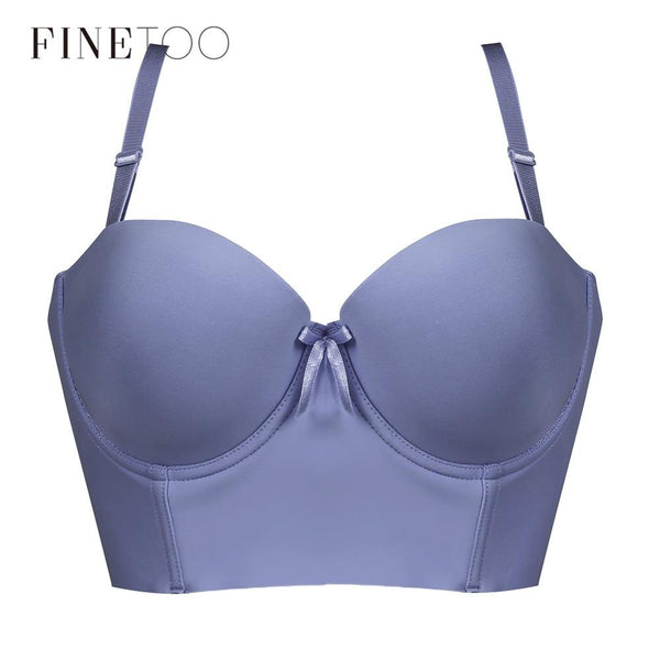 Sexy Bra for Women Push Up Lingerie Smooth 1/2 Cup Seamless Bra Adjustable Straps Bralette Female One-Piece Underwear 6 Colors