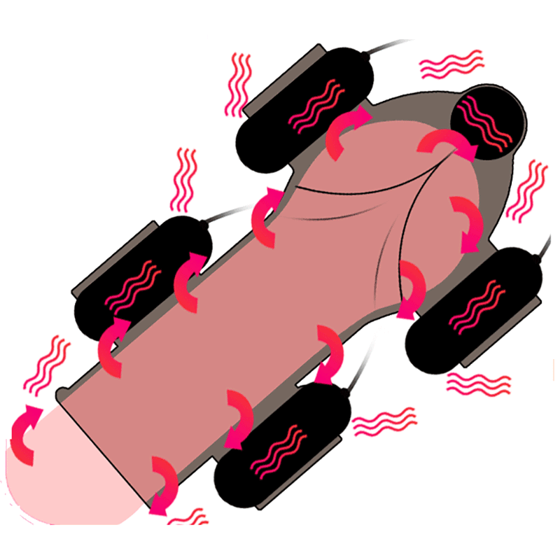 Male Masturbator Glans Caps Vibrators Delay Lasting Trainer Penis Massager Adult Sex Toys For Men Toy Products Ghost Exerciser