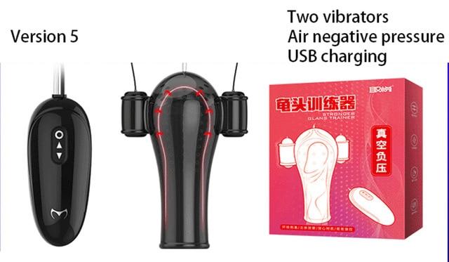 Male Masturbator Glans Caps Vibrators Delay Lasting Trainer Penis Massager Adult Sex Toys For Men Toy Products Ghost Exerciser