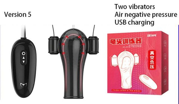 Male Masturbator Glans Caps Vibrators Delay Lasting Trainer Penis Massager Adult Sex Toys For Men Toy Products Ghost Exerciser