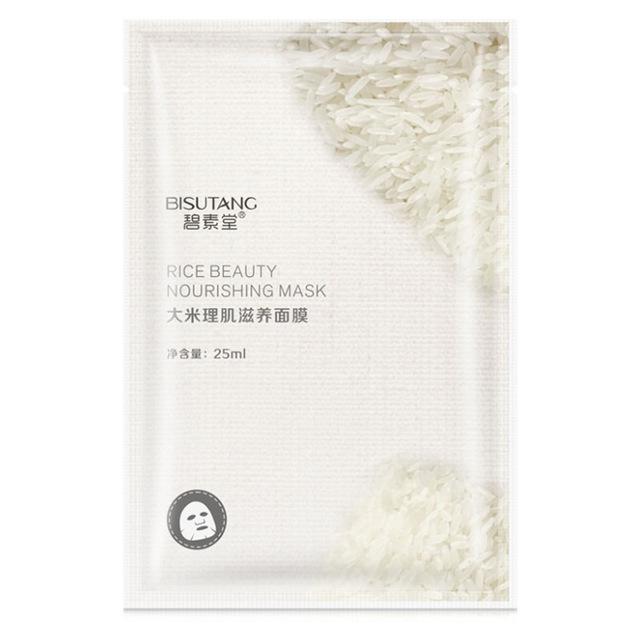 Eight-in-One Facial Mask Rice & Bamboo & Green Tea & Pomegranate & Honey & Rose & Orange & Aloe Vera Sheet Face Mask Skin Care