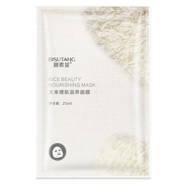 Eight-in-One Facial Mask Rice & Bamboo & Green Tea & Pomegranate & Honey & Rose & Orange & Aloe Vera Sheet Face Mask Skin Care
