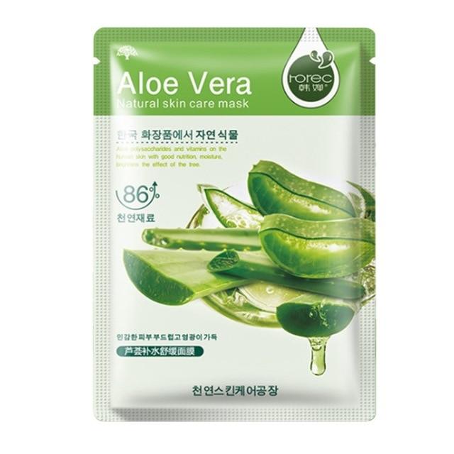 Eight-in-One Facial Mask Rice & Bamboo & Green Tea & Pomegranate & Honey & Rose & Orange & Aloe Vera Sheet Face Mask Skin Care