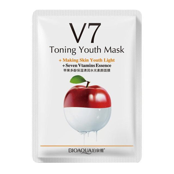 1PC Fruit Facial Mask Supply Moisturizing Oil Control Mask Apple & Strawberry & Kiwi & Orange Fruit Sheet Mask Skin Care