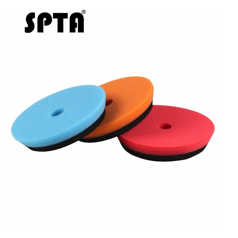 SPTA 5" Compound Polishing Pads Buffing Buffer Pads Sets For DA / RO Dual action Car Polisher Sander-Select Color