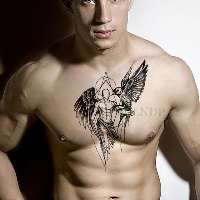 Waterproof Temporary Tattoo Sticker cool eagle wing man Fake Tatto Flash Tatoo Back leg Abdomen Arm tatouage for Girl Women Men