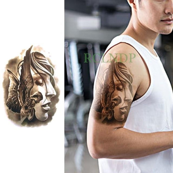 Waterproof Temporary Tattoo Sticker cool eagle wing man Fake Tatto Flash Tatoo Back leg Abdomen Arm tatouage for Girl Women Men