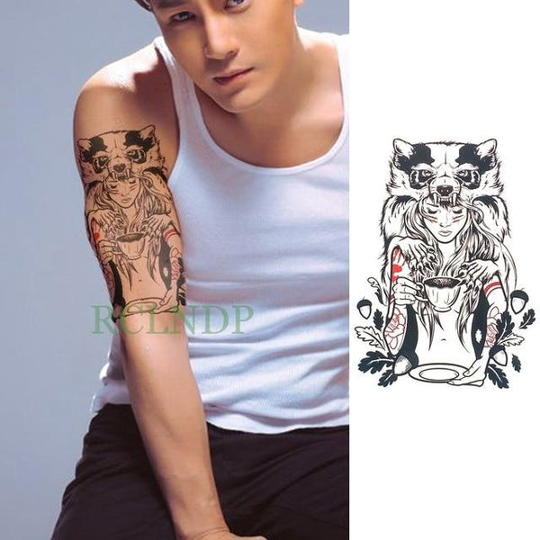 Waterproof Temporary Tattoo Sticker cool eagle wing man Fake Tatto Flash Tatoo Back leg Abdomen Arm tatouage for Girl Women Men
