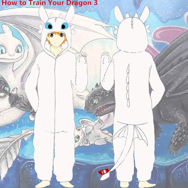 Cartoon How To Train Your Dragon Night Fury Toothless Cosplay Costumes Flannel Pajamas Kids Adult Sleepwear Bathrobe Jumpsuits