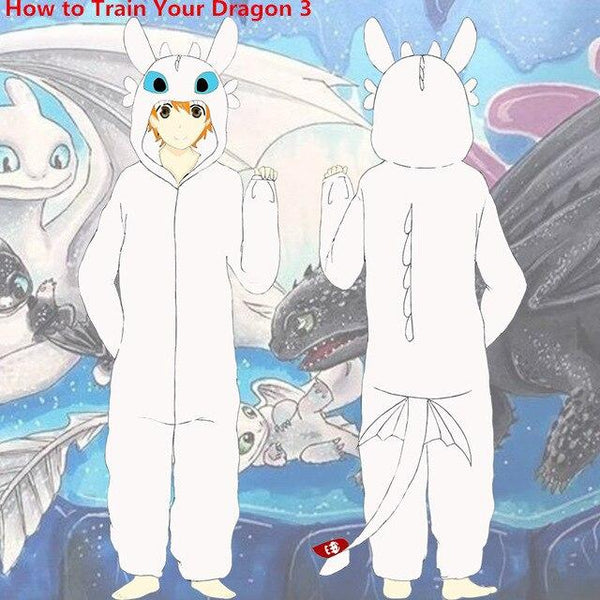 Cartoon How To Train Your Dragon Night Fury Toothless Cosplay Costumes Flannel Pajamas Kids Adult Sleepwear Bathrobe Jumpsuits