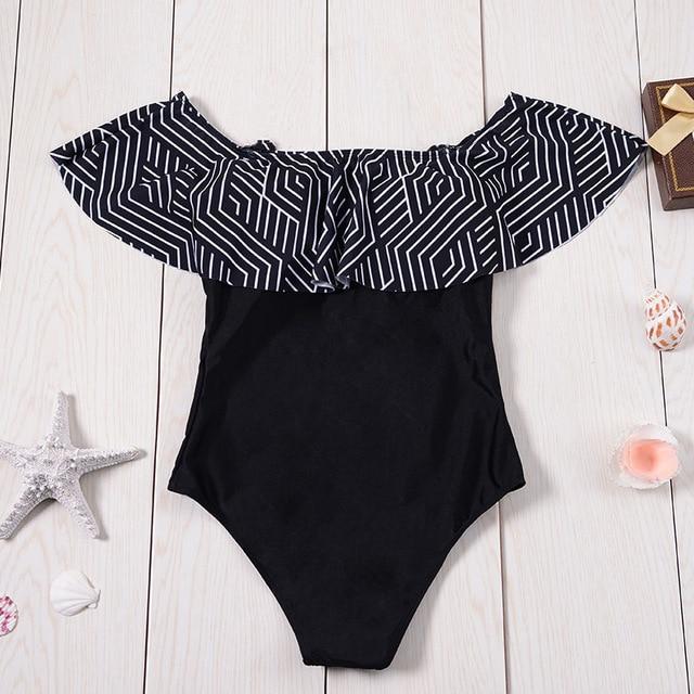 Ruffle Swimsuit Women 2019 One Piece Swimwear Female One-Piece Suits Bathing Suit Padded May Beachwear Swimming Suit For Women