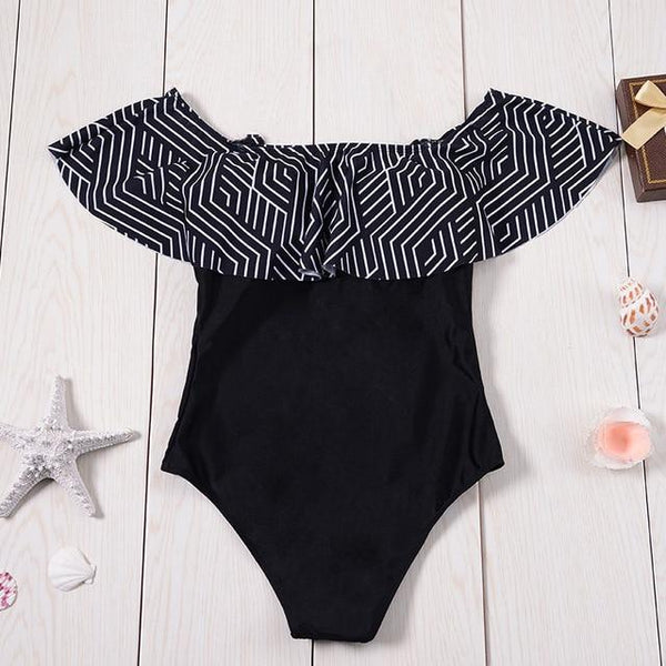 Ruffle Swimsuit Women 2019 One Piece Swimwear Female One-Piece Suits Bathing Suit Padded May Beachwear Swimming Suit For Women