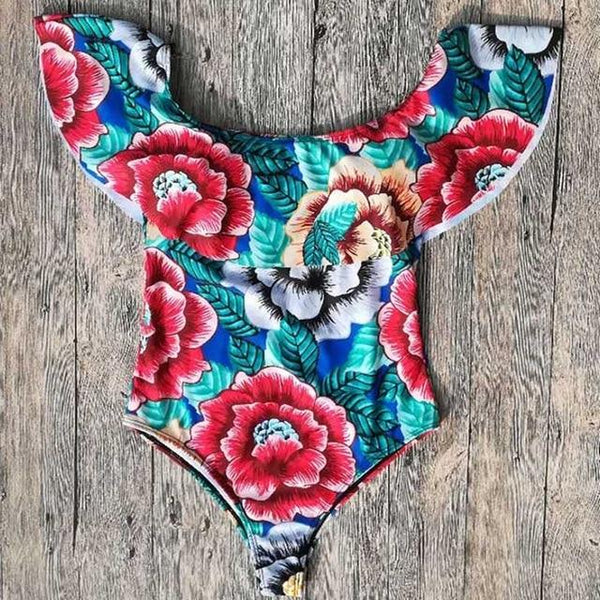 Ruffle Swimsuit Women 2019 One Piece Swimwear Female One-Piece Suits Bathing Suit Padded May Beachwear Swimming Suit For Women