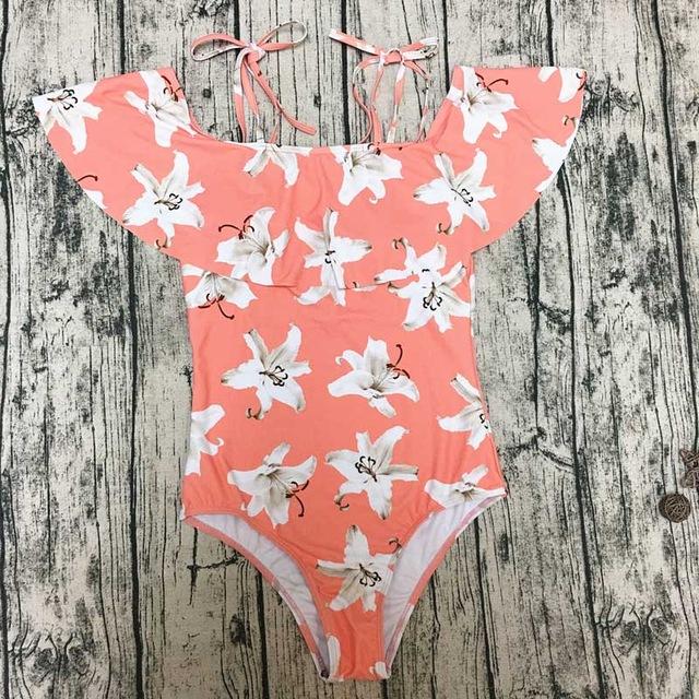 Ruffle Swimsuit Women 2019 One Piece Swimwear Female One-Piece Suits Bathing Suit Padded May Beachwear Swimming Suit For Women