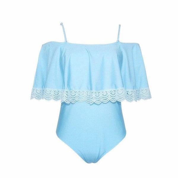 Ruffle Swimsuit Women 2019 One Piece Swimwear Female One-Piece Suits Bathing Suit Padded May Beachwear Swimming Suit For Women