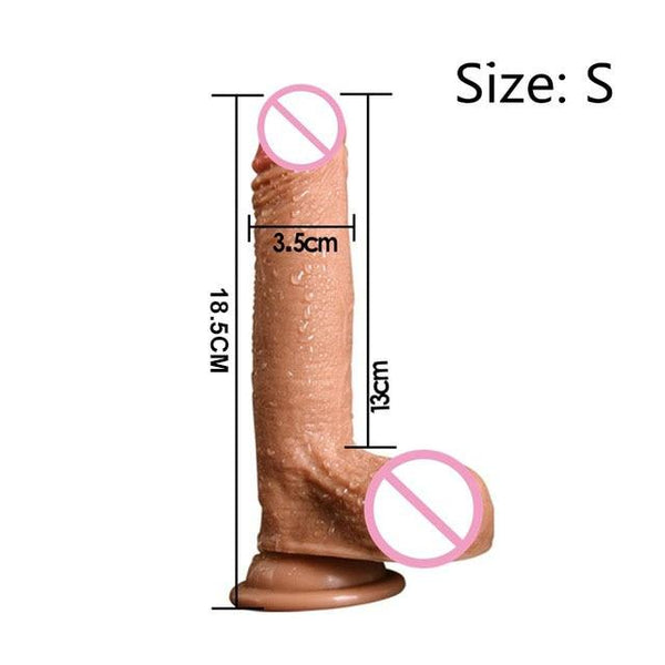 7/8 Inch Strapon Phallus Huge Large Realistic Dildos Thick Silicone Penis With Suction Cup for Women G Spot Stimulate Sex Toy