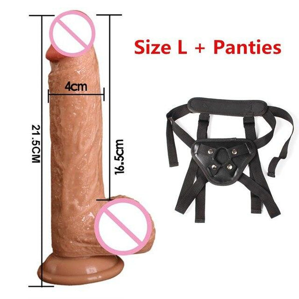 7/8 Inch Strapon Phallus Huge Large Realistic Dildos Thick Silicone Penis With Suction Cup for Women G Spot Stimulate Sex Toy