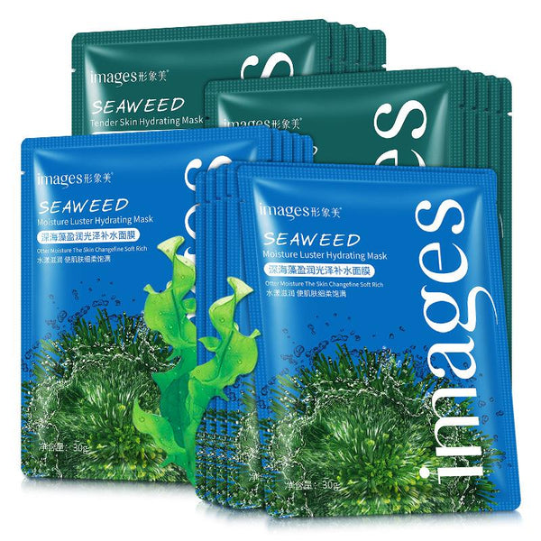 Images 1Pcs Seaweed extract Facial Mask Moisturizing Oil Control Blackhead Remover Wrapped Face Mask Care anti-aging Skin Care