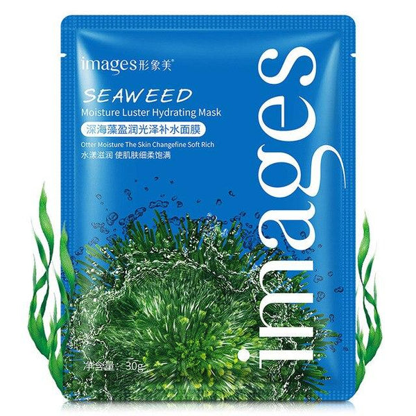Images 1Pcs Seaweed extract Facial Mask Moisturizing Oil Control Blackhead Remover Wrapped Face Mask Care anti-aging Skin Care