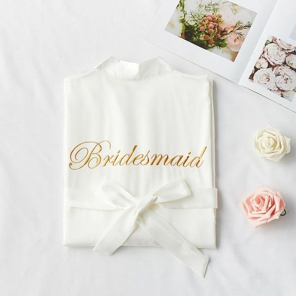 Women Rayon Embroidery Bride Bridesmaid Kimono Bathrobe Dress Sexy Mini Sleep Nightshirt Sleepwear Wedding Robes