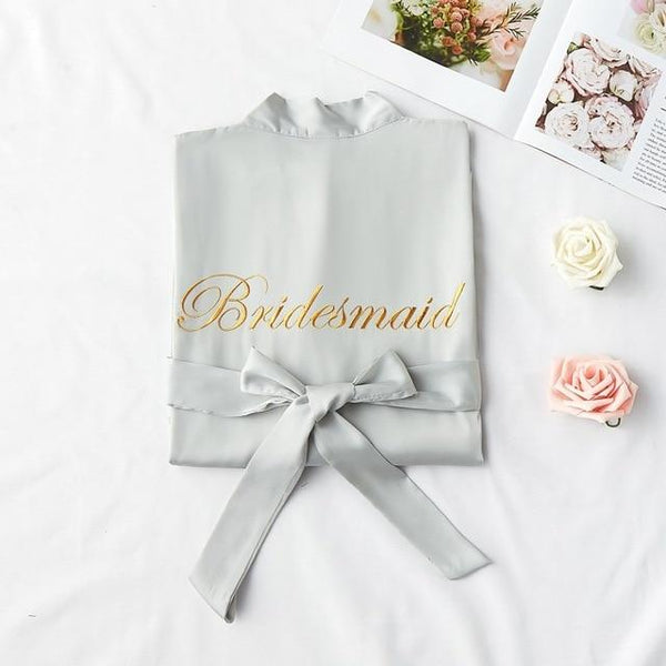Women Rayon Embroidery Bride Bridesmaid Kimono Bathrobe Dress Sexy Mini Sleep Nightshirt Sleepwear Wedding Robes