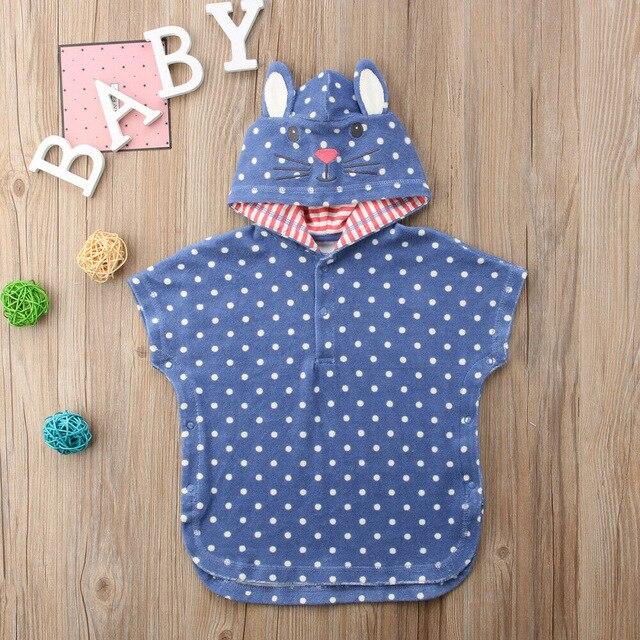 Toddler Baby Clothes Soft Cartoon Hooded Towel Girl Boy Swim Beach Bath Wear Kids Bathrobe 2019 New Beachwear