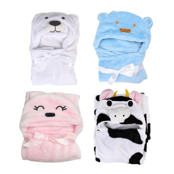 3D Baby Blanket Soft Hooded Animal Baby Bathrobe Soft Cartoon Baby Towel Character Kids Bath Robe Infant Towel