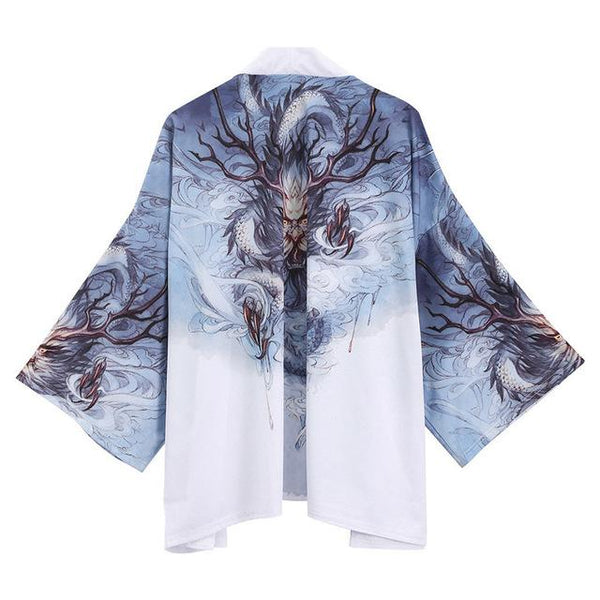 Japanese Kimono Men Bathrobe Print Dragon Sleepwear Big Size Man Long Sleeve Summer Robe 2019 Fashion Asian Harajuku Clothes