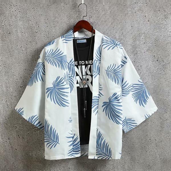 Japanese Kimono Men Bathrobe Print Dragon Sleepwear Big Size Man Long Sleeve Summer Robe 2019 Fashion Asian Harajuku Clothes