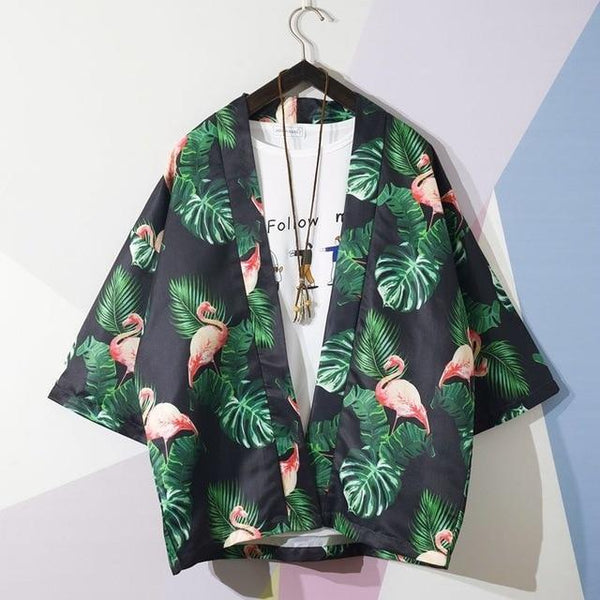 Japanese Kimono Men Bathrobe Print Dragon Sleepwear Big Size Man Long Sleeve Summer Robe 2019 Fashion Asian Harajuku Clothes