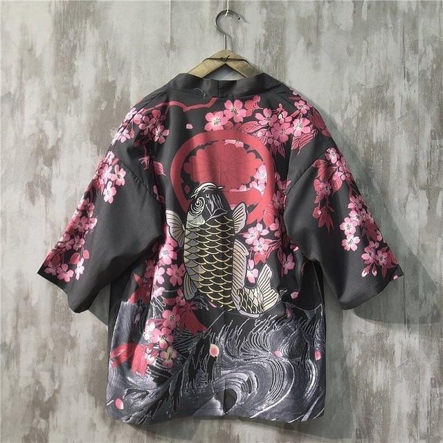 Japanese Kimono Men Bathrobe Print Dragon Sleepwear Big Size Man Long Sleeve Summer Robe 2019 Fashion Asian Harajuku Clothes