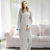 Autumn/Winter Man Bathrobe Hooded with Zipper Plus Fertilizer Nightgown Couple Thickening Pajamas Flannel Nightdress