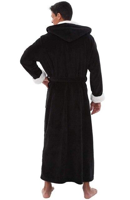 Men New  Robe Kimono Comfortable Coral Velvet Keep Warm And Soft Bathrobe Gown Sleepwear Loose Scarf Collar Solid Homewear