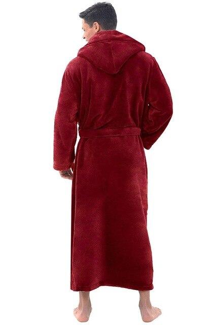 Men New  Robe Kimono Comfortable Coral Velvet Keep Warm And Soft Bathrobe Gown Sleepwear Loose Scarf Collar Solid Homewear