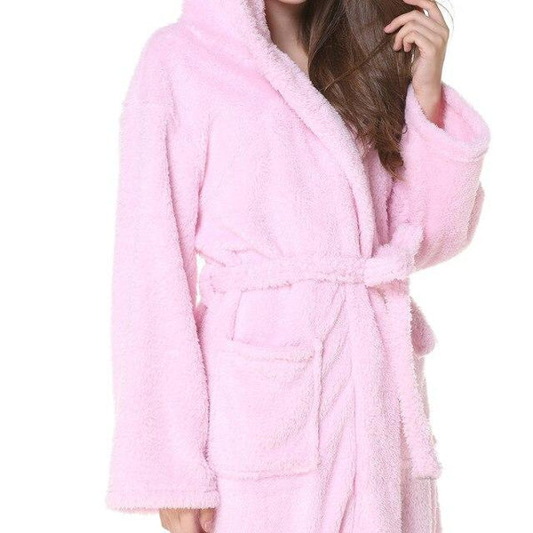 Couple Dressing Gowns For Men Women Warm Super Soft Flannel Coral Fleece Long Bath Robe Mens Kimono Bathrobe Male Robe Hooded