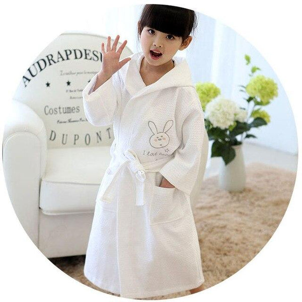 CAVME 2019 Summer Waffle Bathrobe Cotton Kimono Hotel Robe for Women Family Men's Sleepwear Hooded Nightgown V-Neck Plus Size