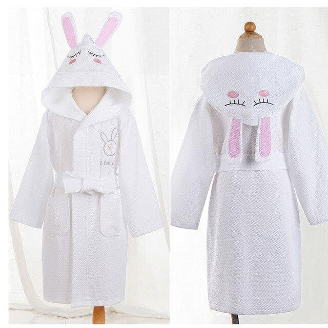 CAVME 2019 Summer Waffle Bathrobe Cotton Kimono Hotel Robe for Women Family Men's Sleepwear Hooded Nightgown V-Neck Plus Size