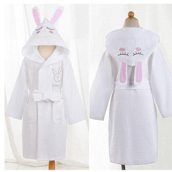 CAVME 2019 Summer Waffle Bathrobe Cotton Kimono Hotel Robe for Women Family Men's Sleepwear Hooded Nightgown V-Neck Plus Size
