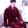 Bathrobe Men Winter Robe Plush Thick Flannel Long Sleeve Belt  Kimono Men's Casual Home Sleepwear 2019 Sexy Man Pyjamas