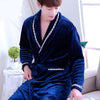 Bathrobe Men Winter Robe Plush Thick Flannel Long Sleeve Belt  Kimono Men's Casual Home Sleepwear 2019 Sexy Man Pyjamas